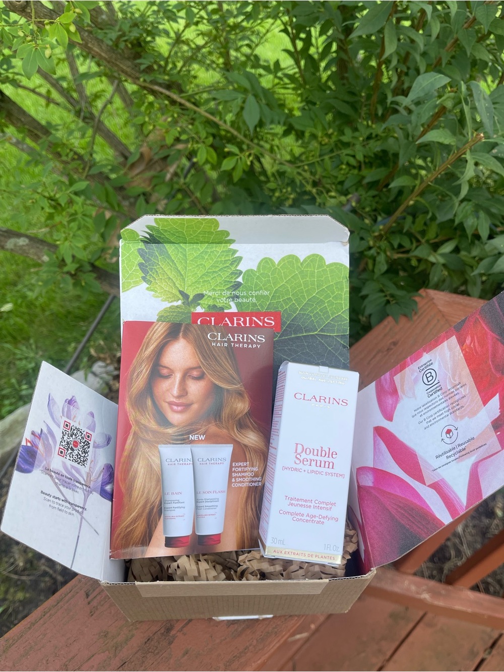 Clarins White Hair Therapy & Double Serum Gift Set